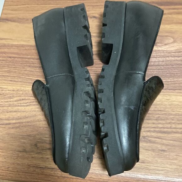 Donald Pliner Rowin Woman’s Black Loafer with Leopard Print Patent Insert. Sz 10 - Picture 6 of 9